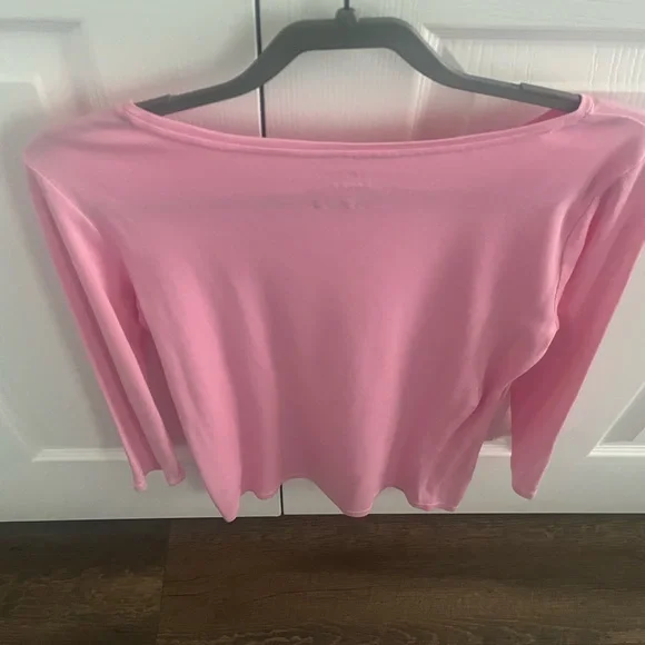 Talbots Small,Soft Pink,3/4 Sleeve Pima cotton, Bateau Neck Tee, Like new - Picture 4 of 6